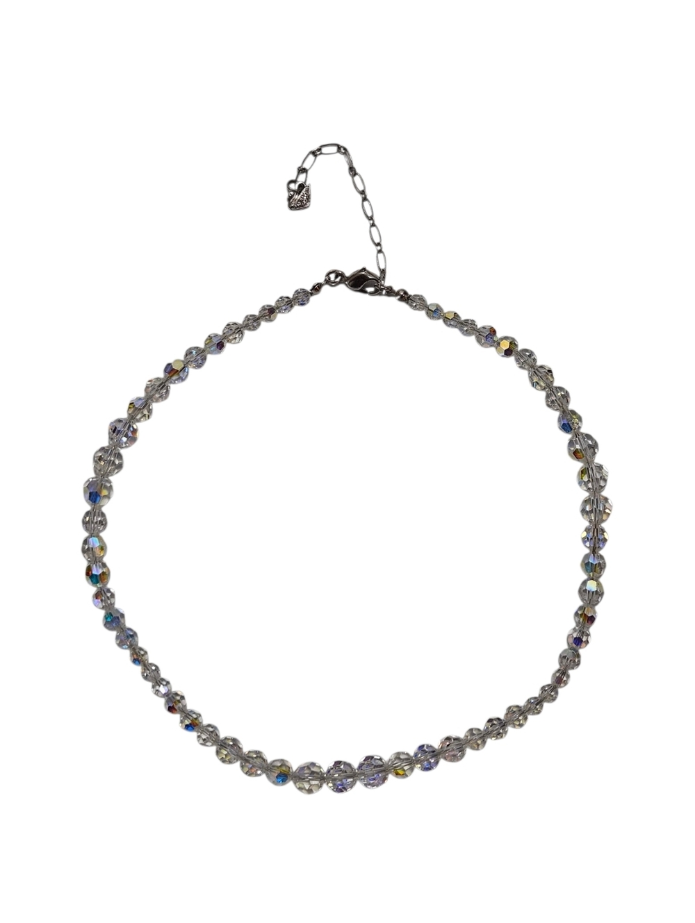 Swarovski Crystal Beaded Necklace AB Clear